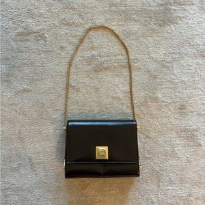 Balmain vintage brown leather shoulder bag